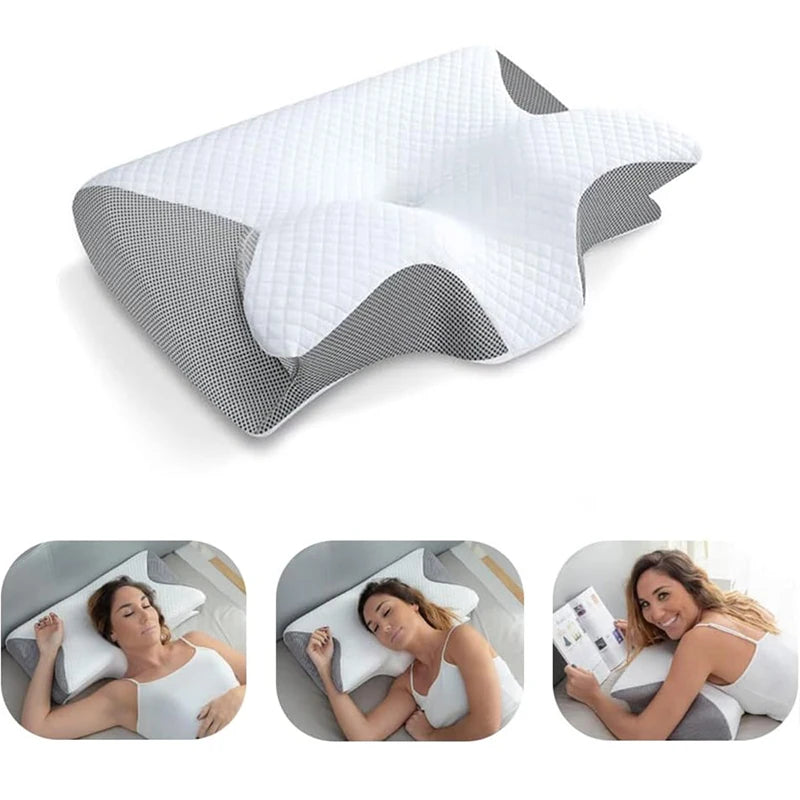 ErgoComfort™️ Memory Foam Cervical Pillow - 2 in 1 Ergonomic Orthopedic Pillow for Neck Pain